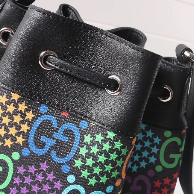 Gucci GG Psychedelic bucket bag Style 598149 HPUBN 1058??